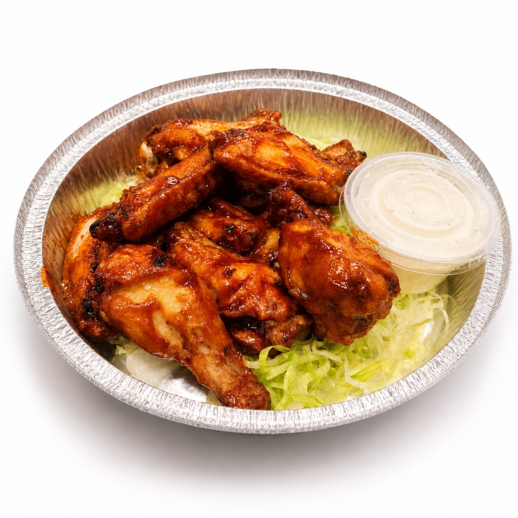 10 BBQ Wings.