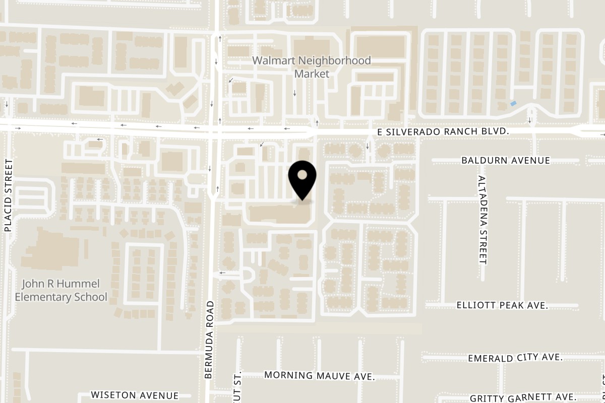 Map showing the location of Stallone's Italian Eatery Silverado Ranch on 467 East Silverado Ranch Boulevard in Las Vegas